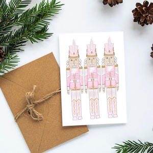 Conjunto de Cartões Quebra-Nozes Cartões de Natal Vermelhos Papelaria Quebra-Nozes Rosa Cartões de Saudação de Férias Conjunto de Cartões de Natal Cartão Quebra-Nozes Clara