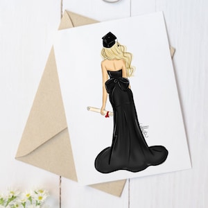 Personalisierte Graduierung Karten, Danke, Graduierung Briefpapier, Danke, dass Sie Graduierung Karten Danke-Karten, Graduierung Illustration pltstudio
