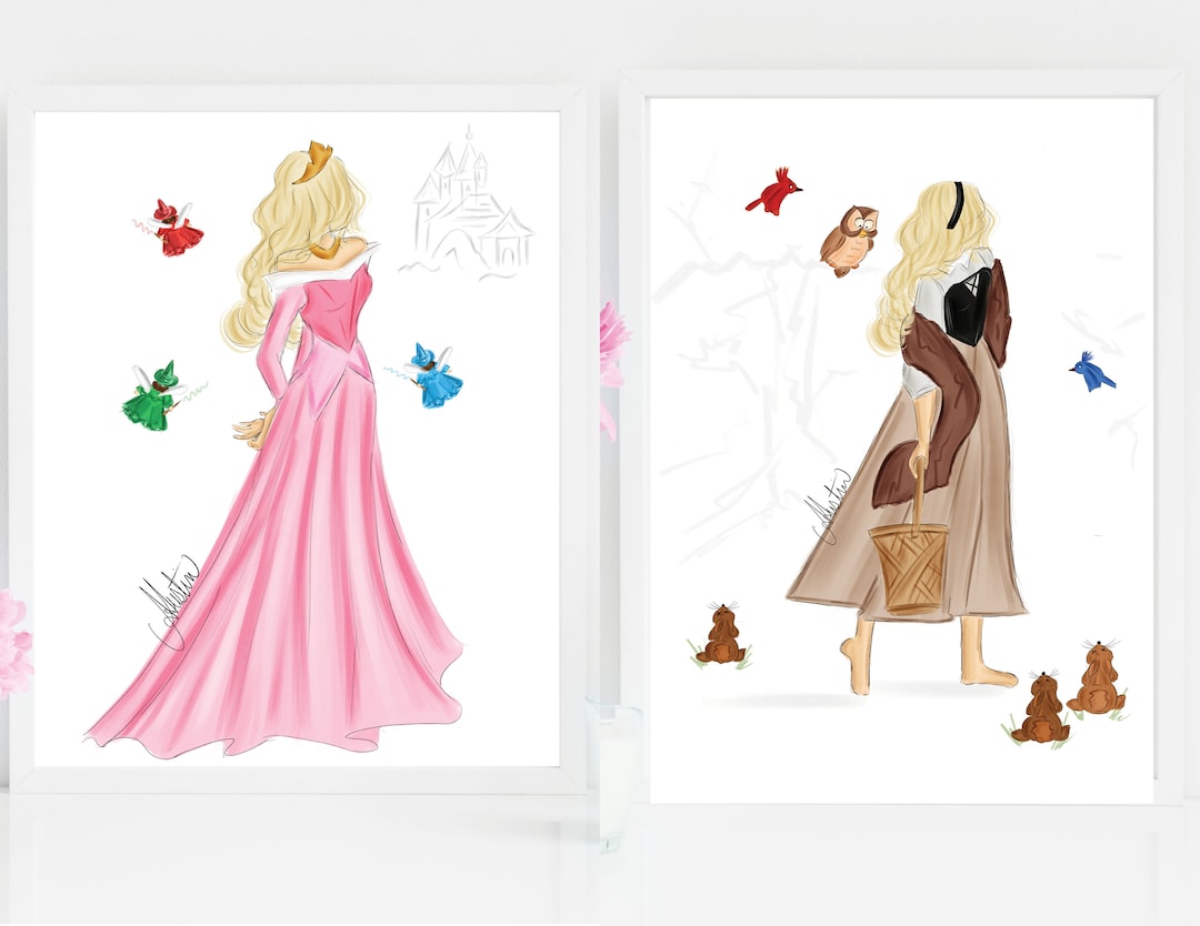BUNDEL 2 PRINTS Sleeping Beauty Art Prints, Disney Princess Art, Sleeping  Beauty Illustratie, Sleeping Beauty Princess Fashion Illustration - Etsy  België, image size:1080x834