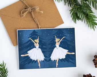 Sugar Plum Fairies Cards The Nutcracker Cards Set Pink Christmas Cards The Nutcracker Stationery Holidays Greeting Cards Set Nutcracker Card