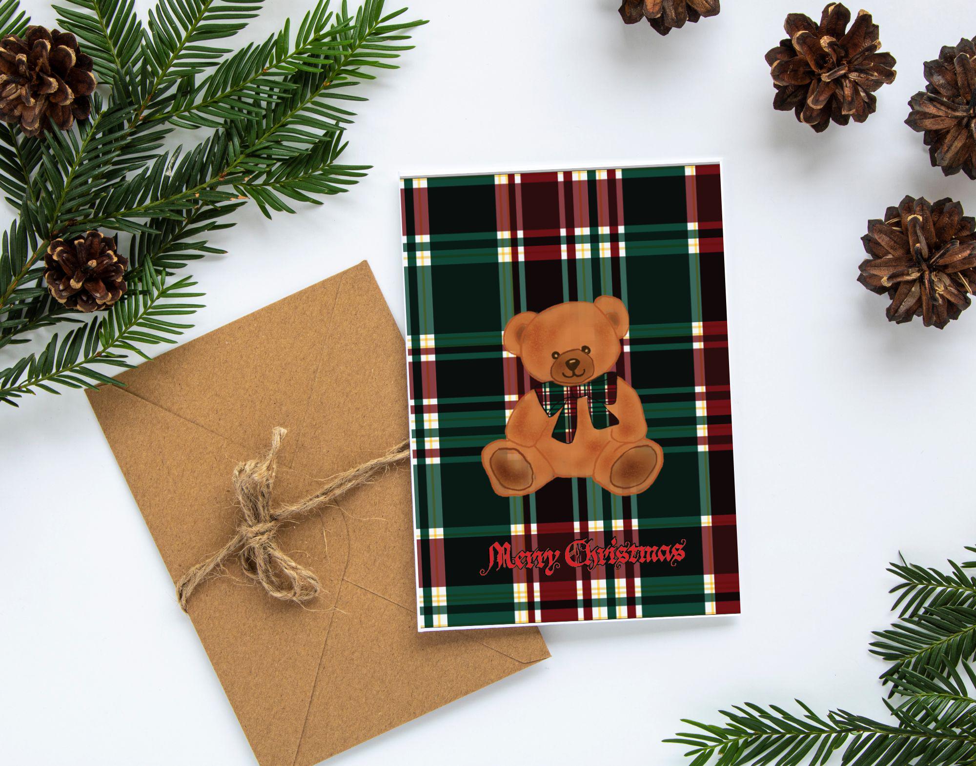 Christmas Teddy Greetings Cards Set Christmas Greeting Cards Santa Claus Stationery Set Holidays Cards Sets Teddy Bear Christmas Card Sets
