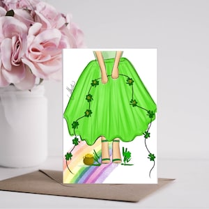 Conjunto de cartões de felicitações da sorte, PLTStudio Conjunto de artigos de papelaria de primavera Conjunto de artigos de papelaria de São Patrício, Cartões de felicitações de São Patrício Cartão de primavera Arte de duende