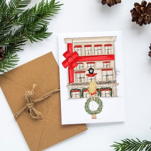 Juego de tarjetas navideñas de Nueva York Tarjetas navideñas Papelería navideña Tarjetas de felicitación navideñas Juego de tarjetas navideñas Juegos de papelería navideña PLTStudio