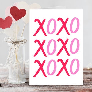 Xoxo Cards Cartes de Saint Valentin Xoxo Cartes de vœux de Saint Valentin Papeterie de Saint Valentin Ensemble de cartes de jour Galentines Xoxo Art Cards Vday