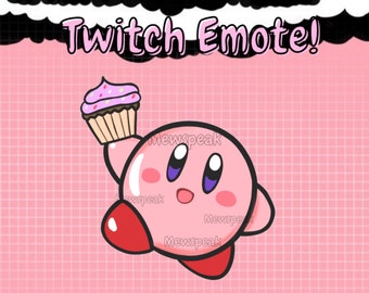 Kirby Cupcake Twitch Emote/badge