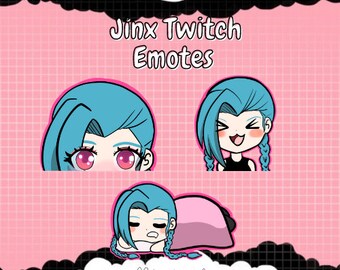 Jinx Twitch Emotes/ League of Legends/ Cute Arcane