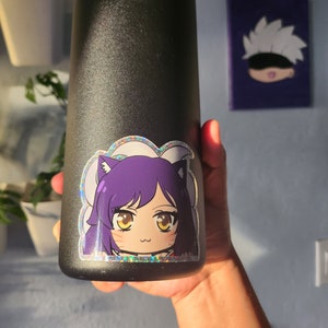 Cute shiny Ahri lol peek Sticker