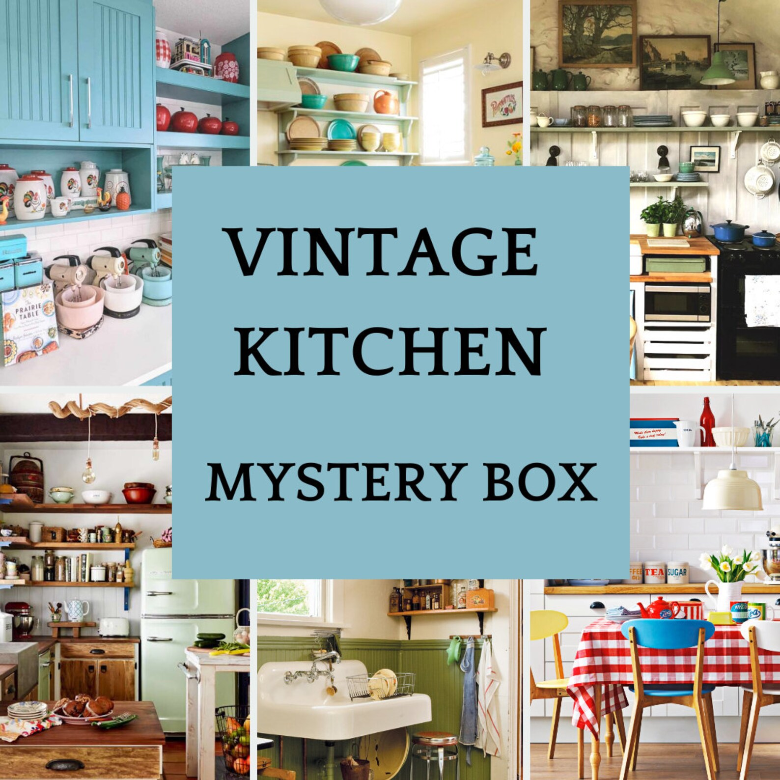 Vintage Kitchen Mystery Box Farmhouse Kitchen Decor Cottage - Etsy