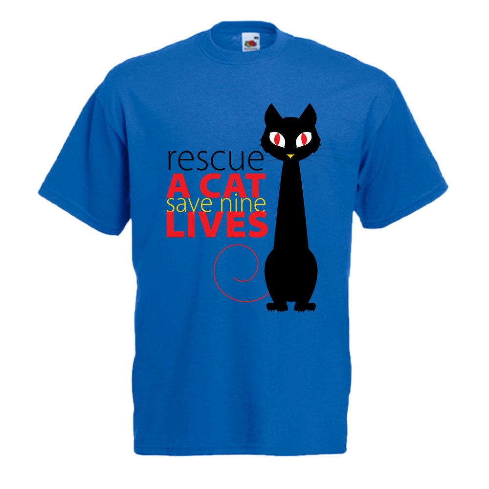 Custom Unisex Black Cat Tshirt Funny Cat Shirt Cat Lover Etsy