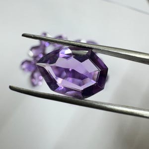 Natural Amethyst fancy cut loose gemstone, Handmade Gemstone Healing Crystal, stone size: 10x14 mm