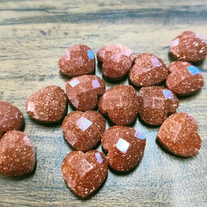 Flashy golden Sunstone Heart Carved Briolettes, Loose Hand Carved Gemstone, Heart Beads Jewelry 10mm Sunstone Faceted Heart shape Gemstone