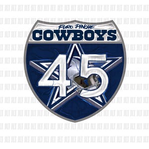 Puro Pinche Cowboys 45 PNG | Dallas Football Shield Design | Blue & Silver Cowboys | Texas Football Digital Download for Tshirts and Hoodies