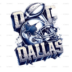 Dallas Cowboys Helmet| Custom Dallas Cowboys Fan PNG | Cowboys Football T-Shirt & Sublimation PNG Dallas Fan Gear| DC Helmet