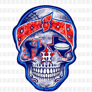 Houston Skull Street Art Graphic | Texas Hip Hop Design