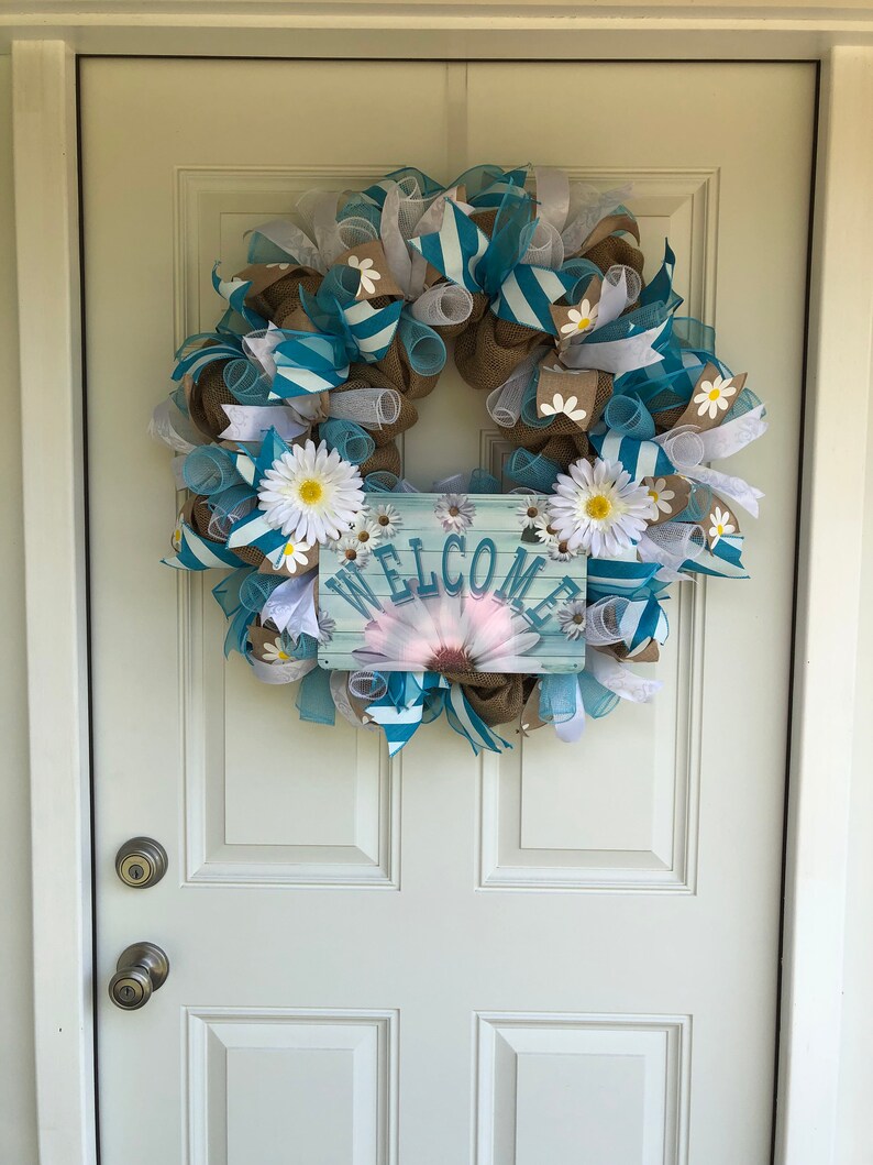 Wreaths Spring Wreathssummer Wreathshome Decorburlap Etsy