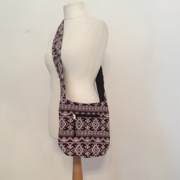 Ethnic fabric crossbody bags