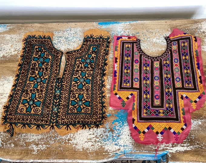 Decorative Neck Patches Indian Beaded Gold Collar Handcrafted Crafted