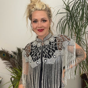 Beaded burlesque cape