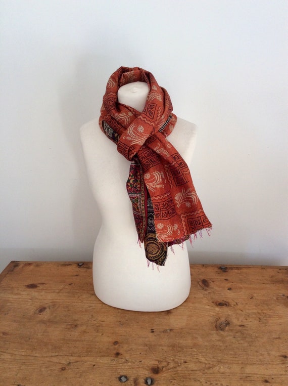 Silk kantha scarf