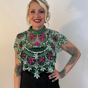 Beaded and sequinned cape