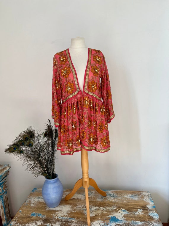 Embellished kimono jacket discount