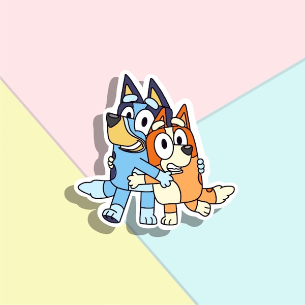 Heeler Sisters Hug Sticker