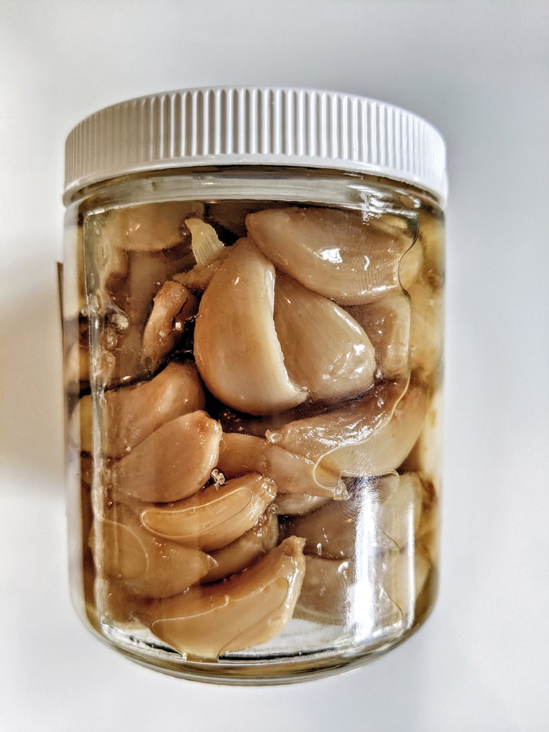 Preserved Garlic Confit With Extra Virgin Olive Oil Rosemary Etsy