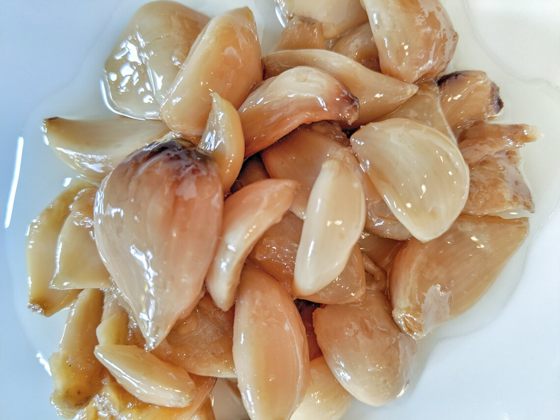 Preserved Garlic Confit With Extra Virgin Olive Oil Rosemary Etsy