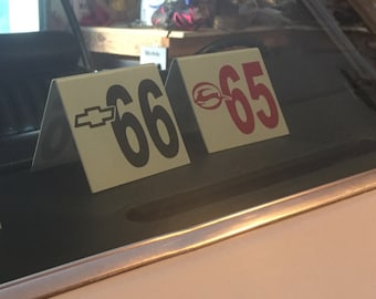 Carl's Jr Restaurant Table Number Classic Car Retro Dash Car