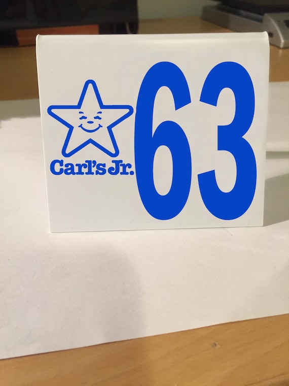Carl's Jr Restaurant Table Number Classic Car Retro Dash Car