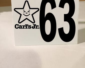 Carl's Jr Restaurant Table Number Classic Car Retro Dash Car