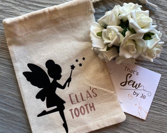 Bolsa personalizada para el hada de los dientes, bolsa para el hada de los dientes, diente perdido, hada de los dientes, bolsa personalizada, bolsa para el hada de los dientes