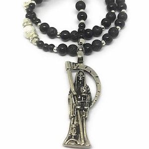 Holy Death's Lava Stones Rosary.