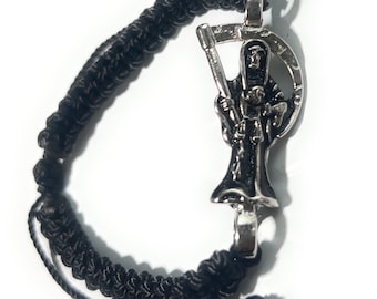 Black Santa Muerte bracelet.
