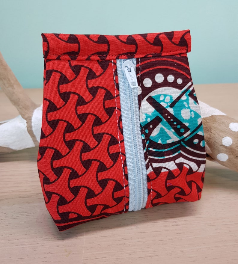 African Ankara Headphone Purse coin purse