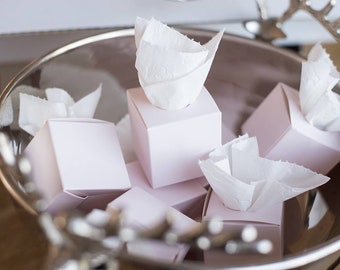 50 tears handkerchiefs boxes in rose