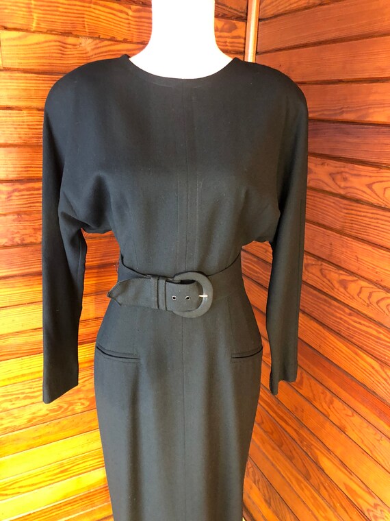 40s Style Dress, 40s Dress, 1940s Dress, Wool Dre… - image 3