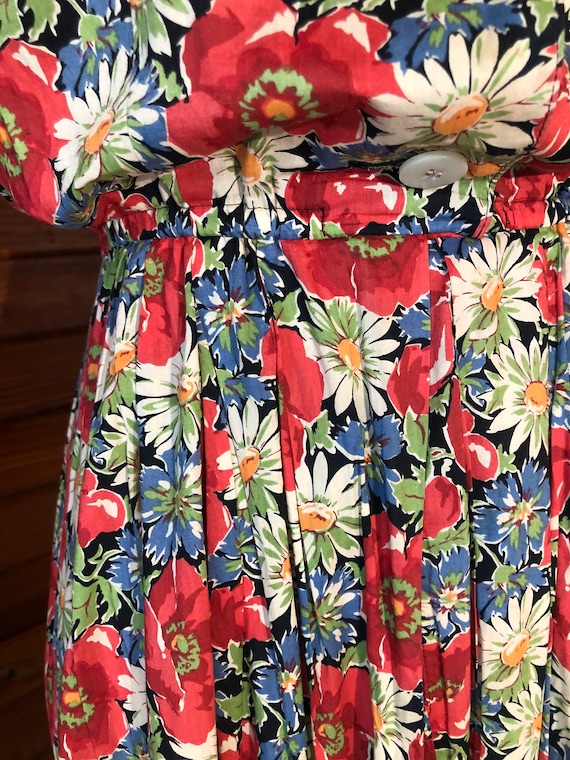 Floral Midi Dress, Vintage Midi Dress, French Dress, … Gem