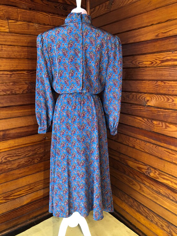 Floral Midi Dress, Paisley Dress, 80s Dress, 40s … - image 8