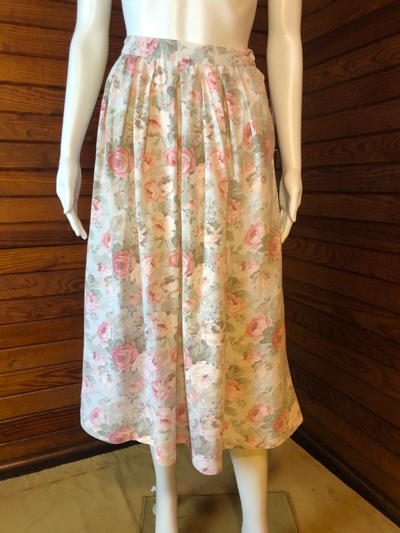 Pastel Skirt, Peasant Skirt, Cotton Skirt, Floral… - image 9