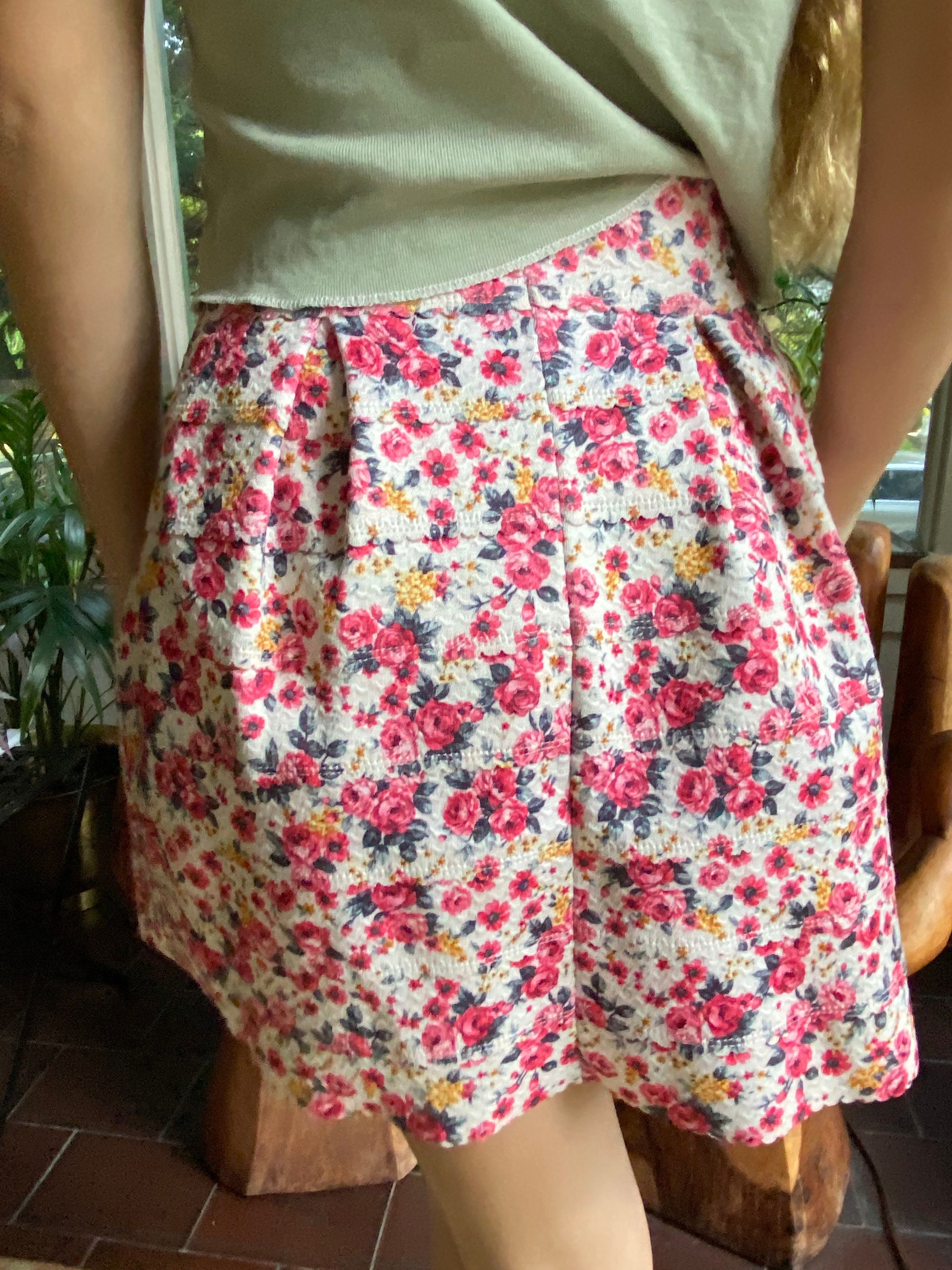 Skirt, Small-medium Mini Skirt, Skirt, Floral Prairie Etsy Calico Miniskirt, - 90s Skirt Miniskirt, Circle Skirt, Tiered Mini Pink Mini