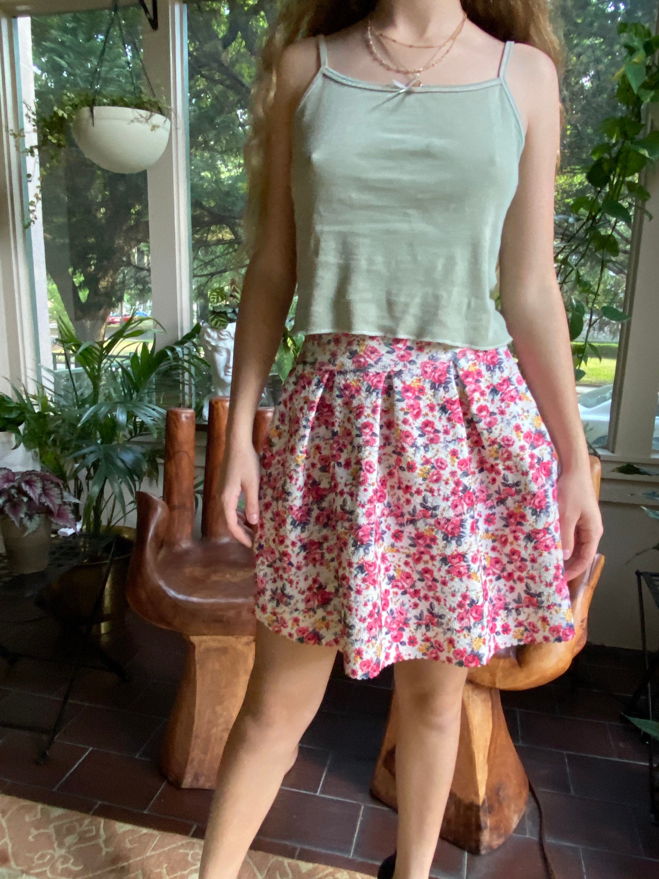 Tiered Mini Skirt, Circle Mini Skirt, 90s Mini Skirt, Pink Miniskirt,  Floral Miniskirt, Prairie Skirt, Calico Skirt Small-medium - Etsy