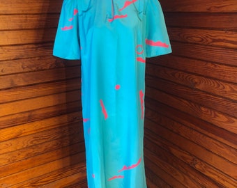 Silk Dress, New Wave Dress, 80s Dress, Midi Dress, Silk Midi Dress, Shoulder Pads, Designer Silk | One Size