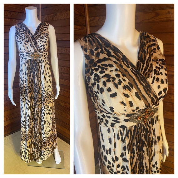 Animal Print Dress, 60s Dress, 70s Dress, Vintage… - image 1