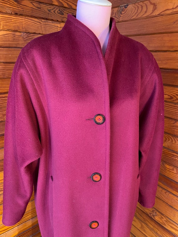 Wool Coat, Vintage Wool Coat, Oversized Overcoat,… - image 5