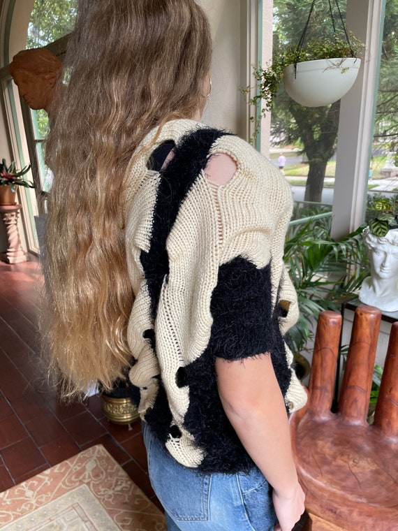 Angora Sweater, 80s Sweater, Batwing Sweater, Fla… - image 9