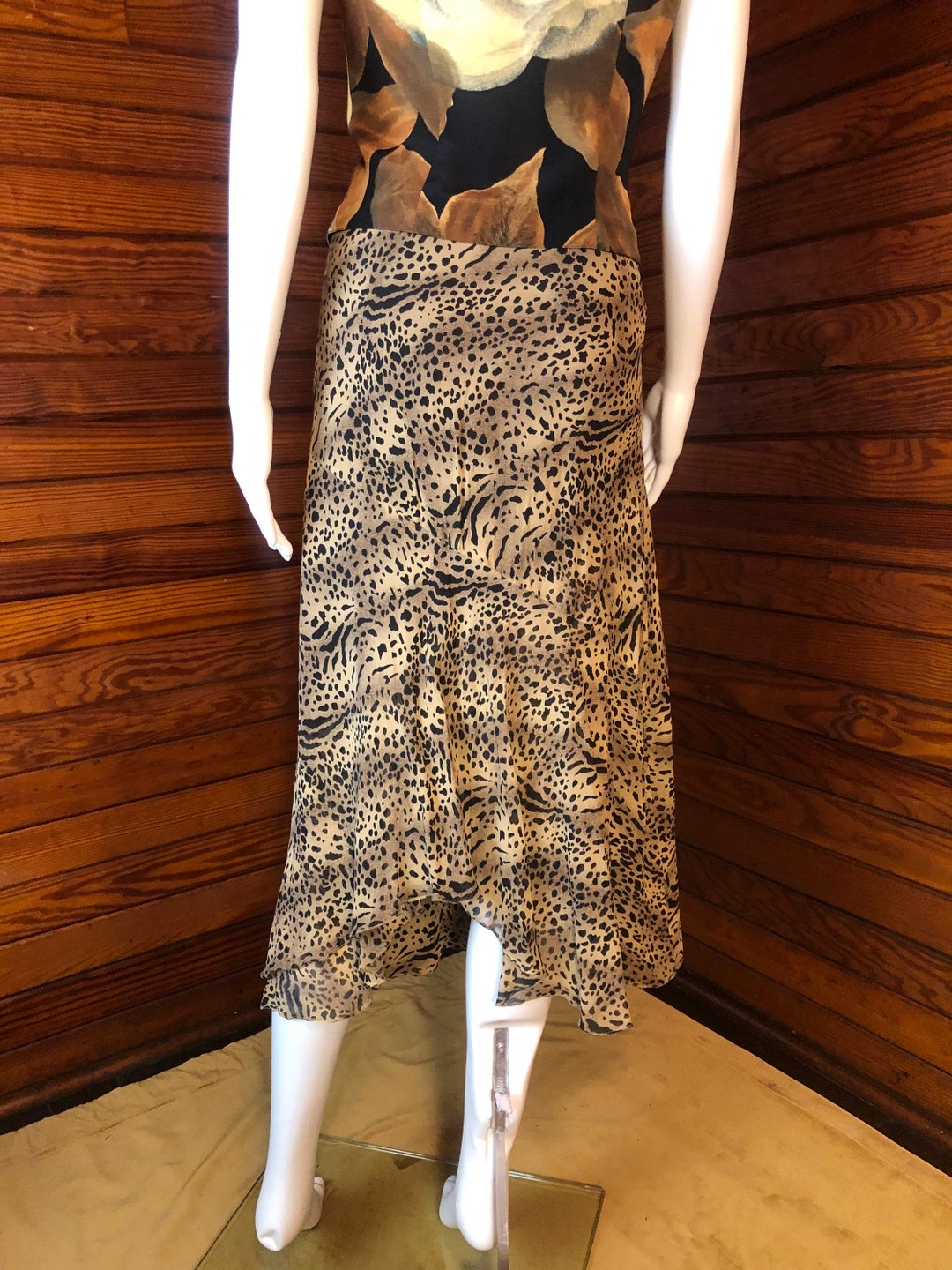 Gonna Tulle Gonna Vicolo Leopardata Fodera Leopardata Gonna