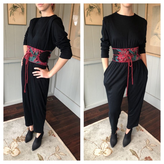 Vintage Jumpsuit, 80s Jumpsuit, Vintage Romper, Bl