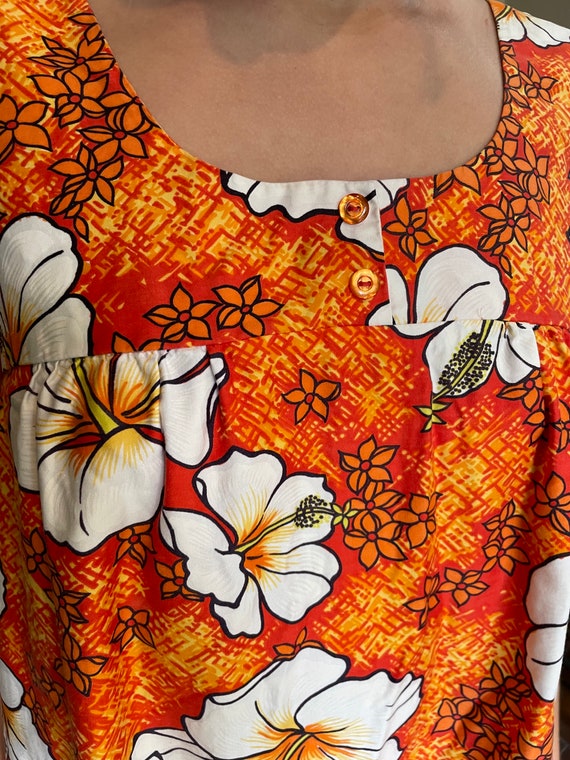Hawaiian Dress, Mini Dress, Hilo Hattie, Bias Cut… - image 7