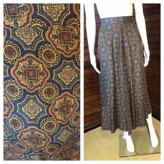 Bias Cut Skirt, Long Skirt, 80s Skirt, 80s does 4… - image 1